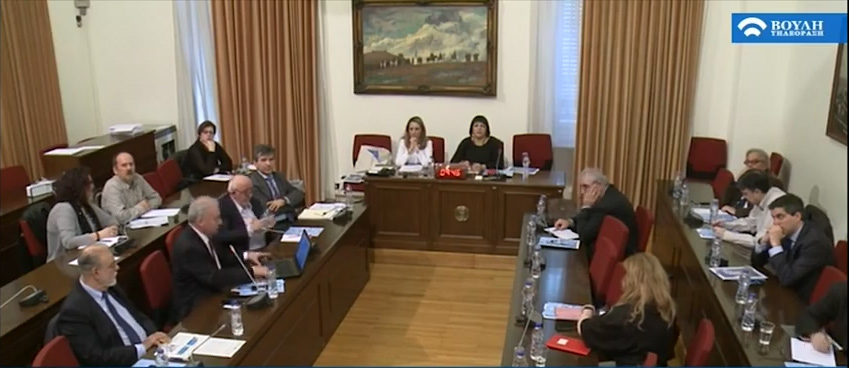 Ειδική Μόνιμη Επιτροπή Προστασίας Περιβάλλοντος της Βουλής, 22.01.2019
